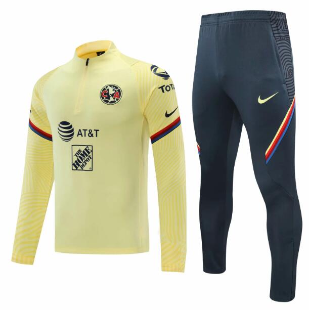 Club America Yellow Training Suits Sweatshirt With Pants 2020/21